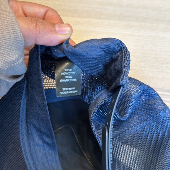 Wander Richardson Outdoors Cap Corduroy Mesh Fishing Snap back Hat in Navy Blue - Picture 5 of 7